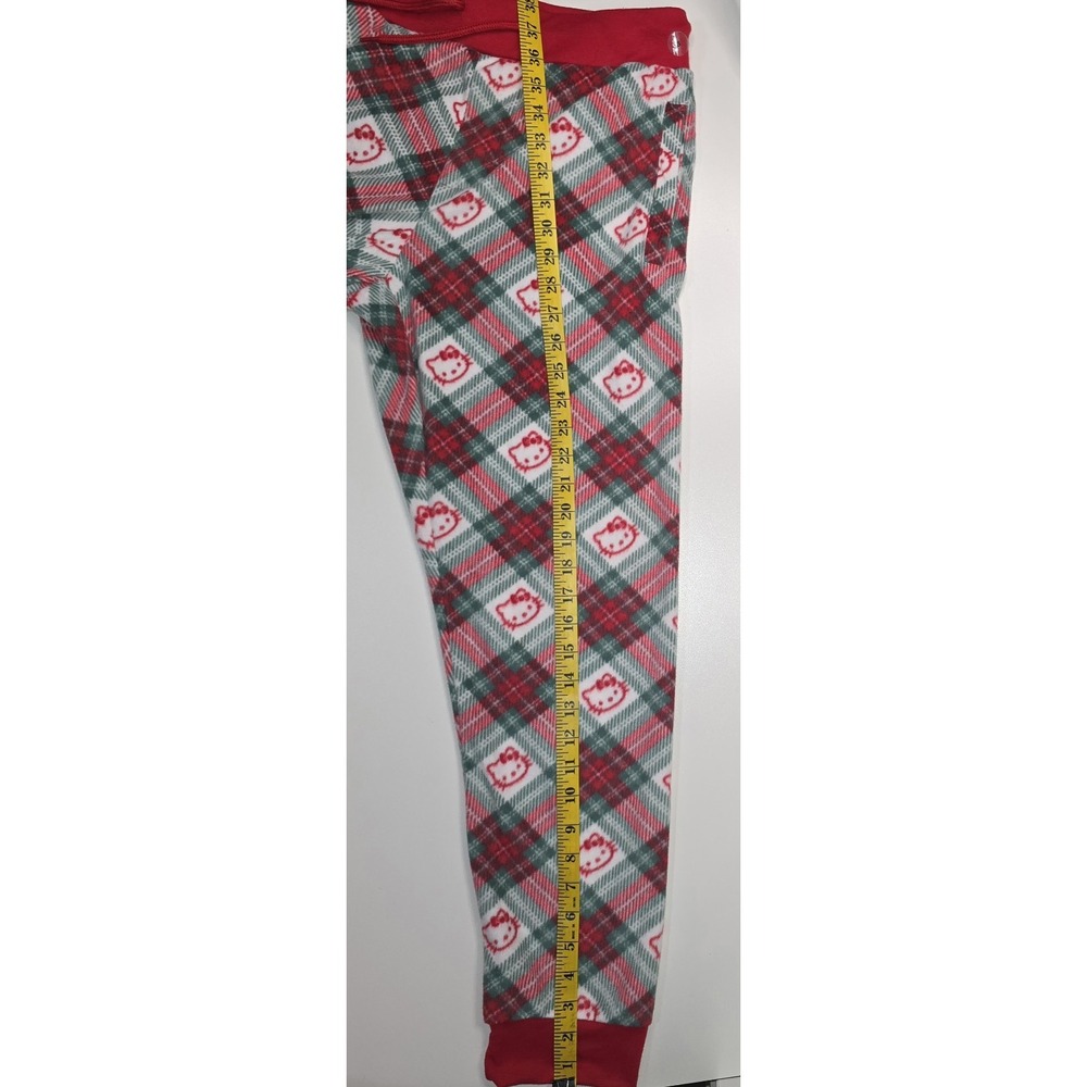 Hello Kitty NWT Holiday Plaid‎ Sleep Pants Aeropostale Red Green Women's Small - Picture 10 of 12